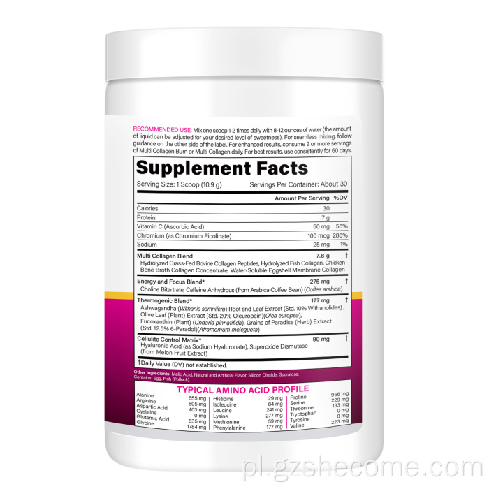 Organiczne hydrolizowane kolagenowe peptydy multi kolagen